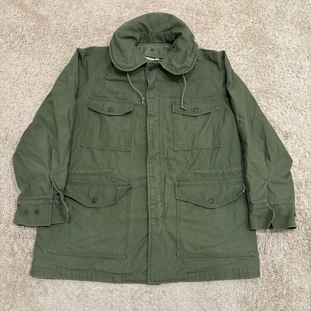 Vintage 1966 U.S. Army OG-107 Field Jacket Mens Small Green Military 60s Vietnam
